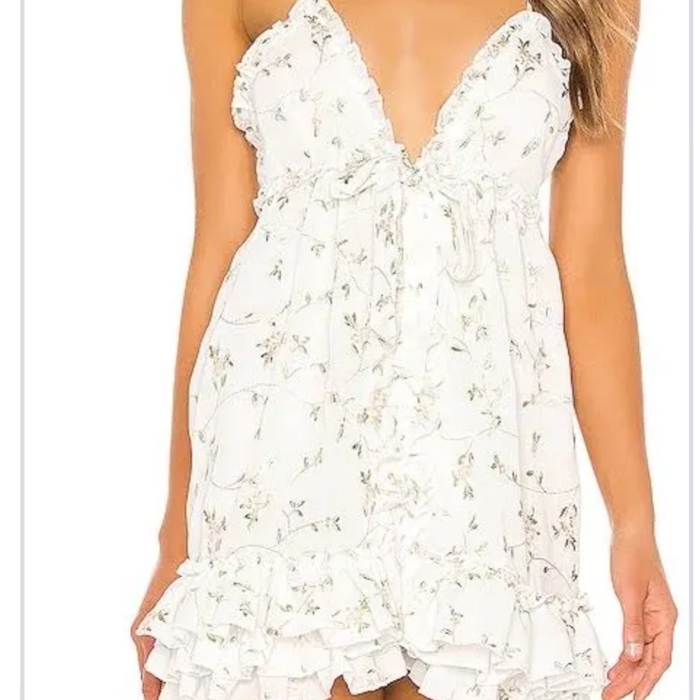 MAJORELLE White penny Floral Mini Dress